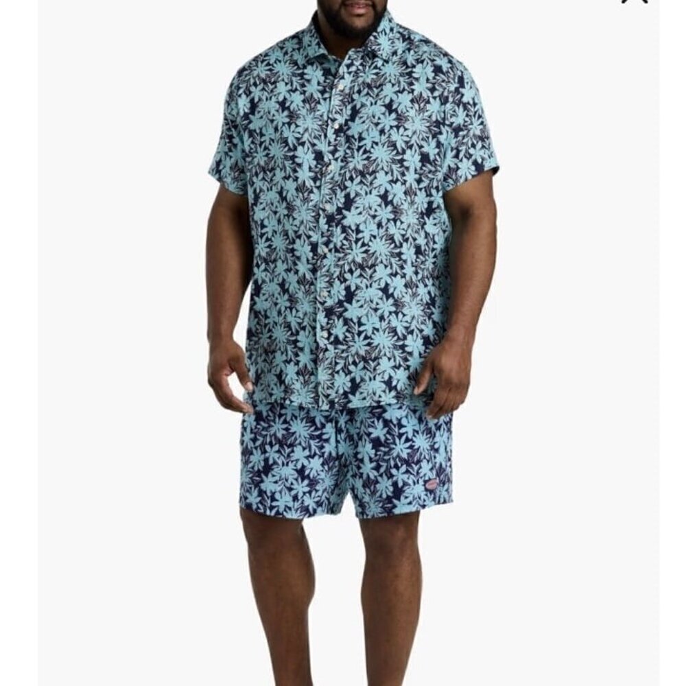 Vineyard Vines Dockside Floral Short Sleeve Shirt and Chappy Swim Trunks 2XT